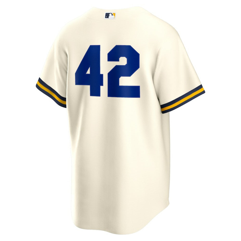 Milwaukee Brewers Home  2025 Jackie Robinson Day Replica Jersey Cream