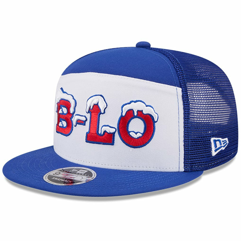 Buffalo Bills New Era 2025 Rivalries Collection Team Split Panel 9FIFTY Snapback Hat - White/Royal on sale