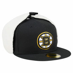 Boston Bruins New Era Injection Dog Ear Classic Fitted Hat - Black Hats