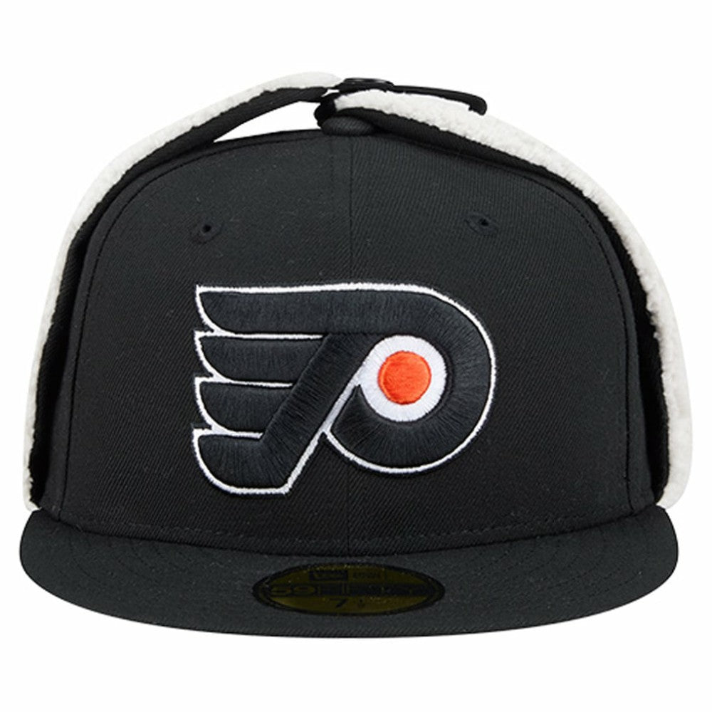 Philadelphia Flyers New Era Injection Dog Ear Classic Fitted Hat - Black Hats