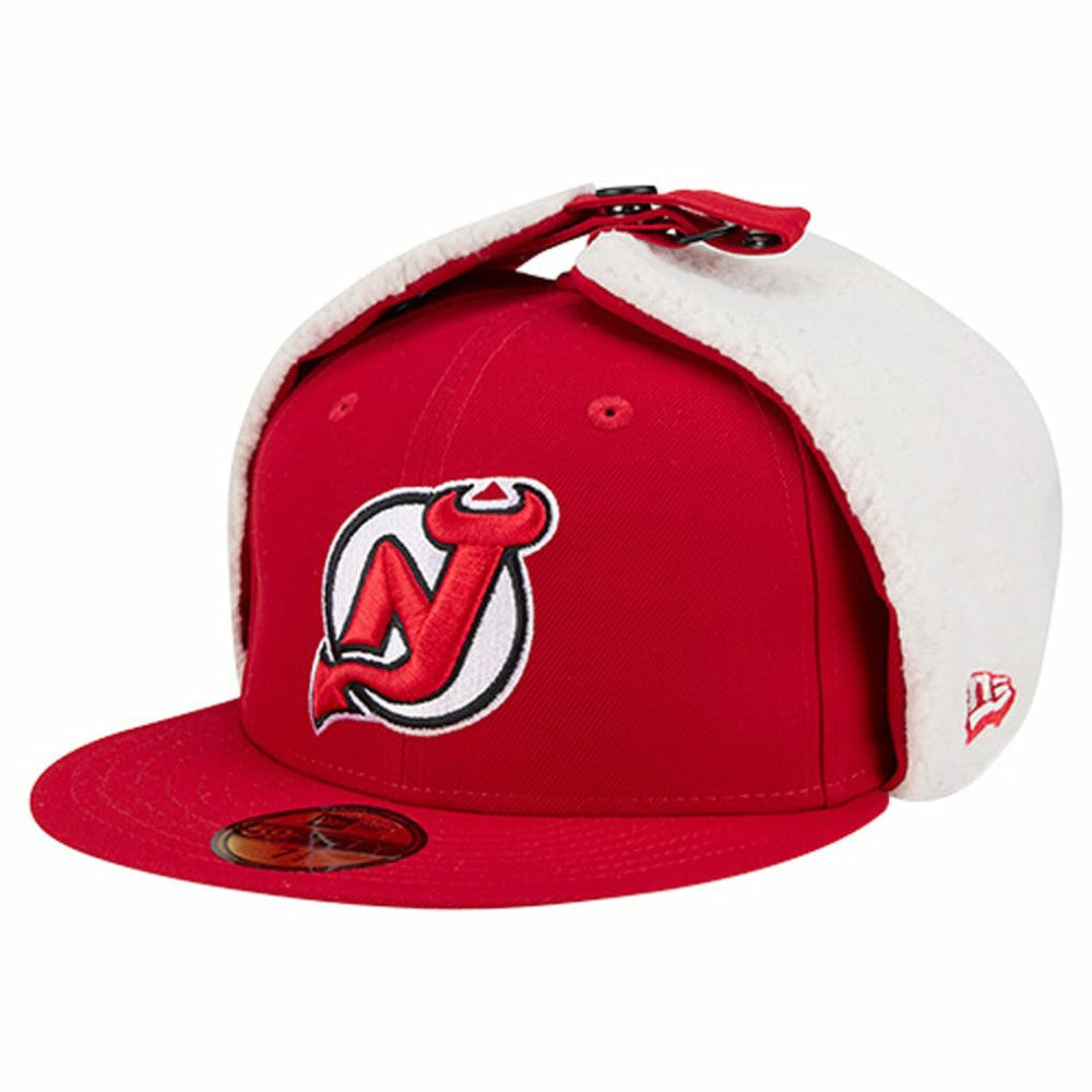 New Jersey Devils New Era Injection Dog Ear Classic Fitted Hat - Red Jerseys