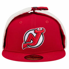New Jersey Devils New Era Injection Dog Ear Classic Fitted Hat - Red Jerseys
