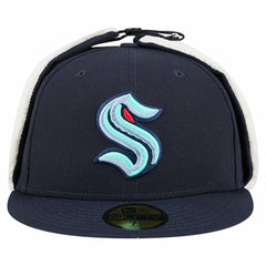 Seattle Kraken New Era Injection Dog Ear Classic Fitted Hat - Deep Sea Blue Hats