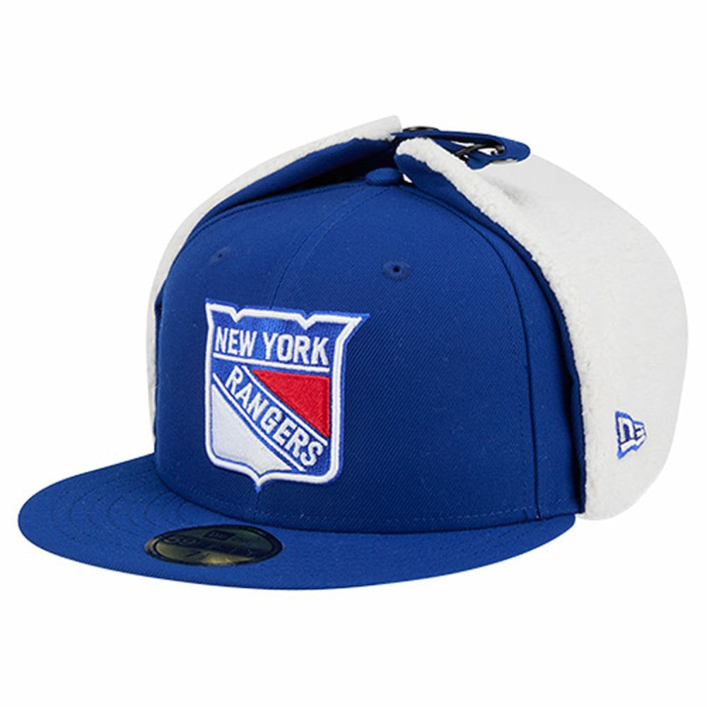 New York Rangers New Era Injection Dog Ear Classic Fitted Hat - Blue Hats