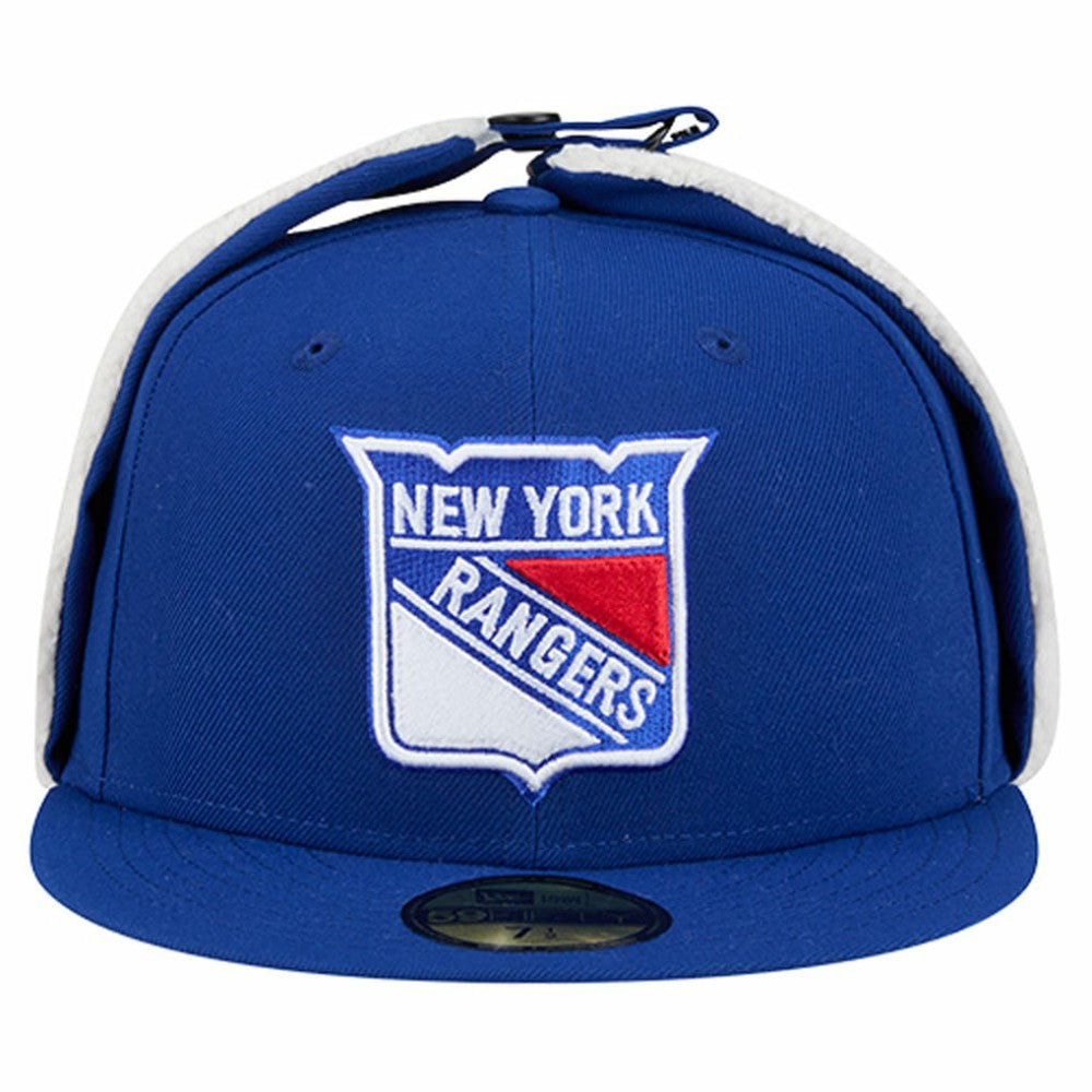 New York Rangers New Era Injection Dog Ear Classic Fitted Hat - Blue Hats