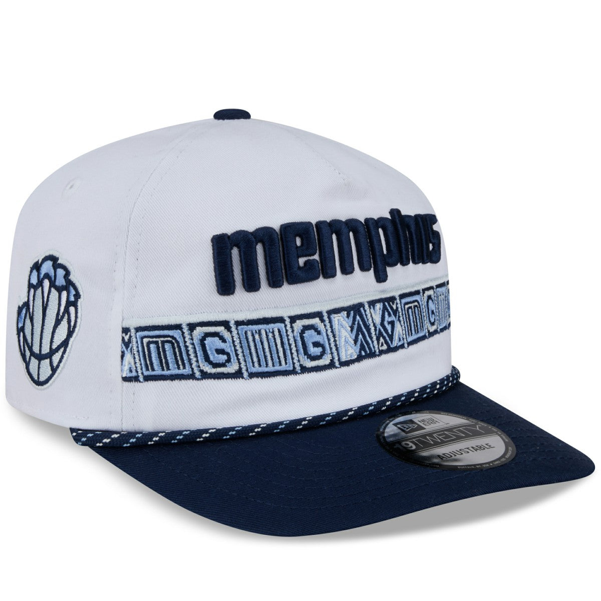 Memphis Grizzlies 2025/26 City Edition 19TWENTY Adjustable Hat - White/Navy cheap