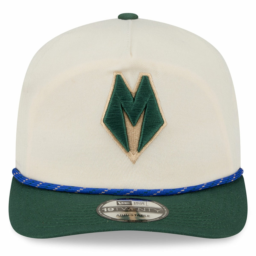 Milwaukee Bucks 2025/26 City Edition 19TWENTY Adjustable Hat - Cream/Hunter Green for sale