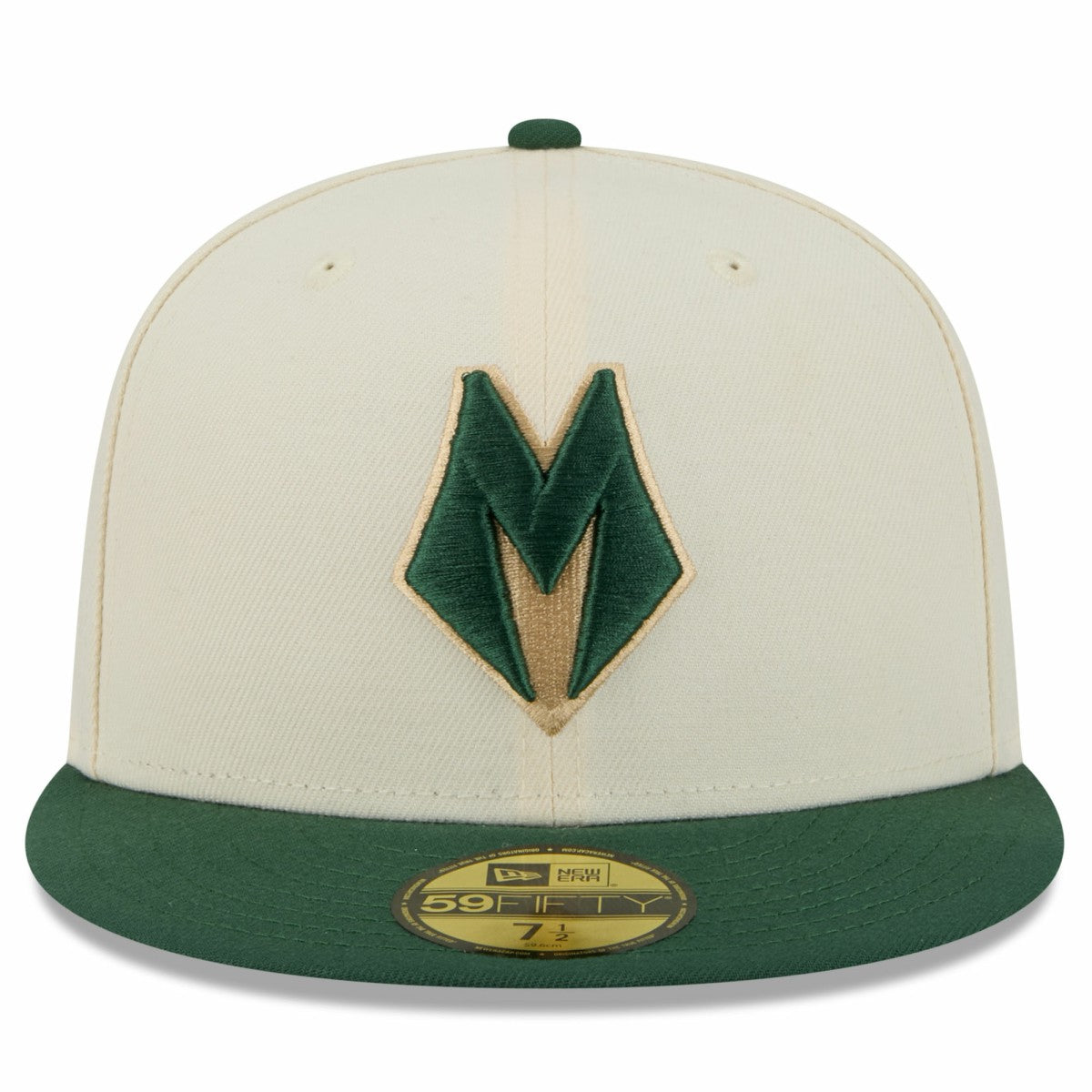 Milwaukee Bucks 2025/26 City Edition 59FIFTY Fitted Hat - Cream/Hunter Green outlet