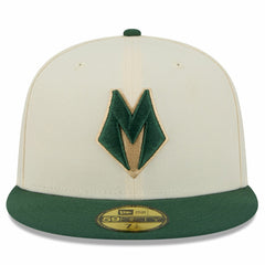 Milwaukee Bucks 2025/26 City Edition 59FIFTY Fitted Hat - Cream/Hunter Green outlet