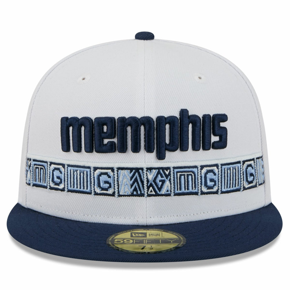 Memphis Grizzlies 2025/26 City Edition 59FIFTY Fitted Hat - White/Navy online