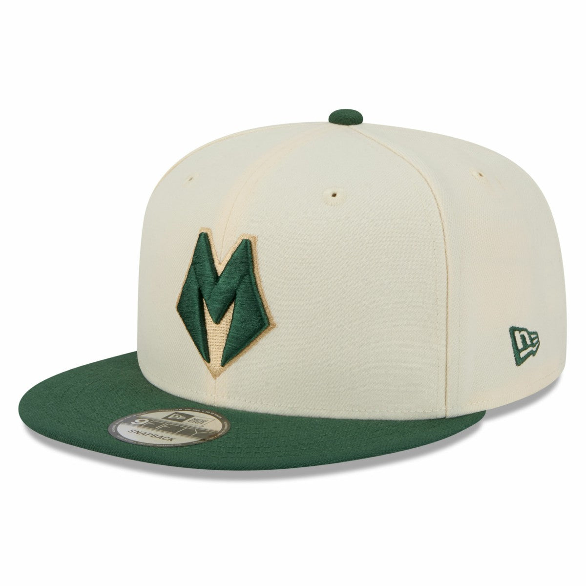 Milwaukee Bucks 2025/26 City Edition 9FIFTY Snapback Hat - Tan/Hunter Green sale