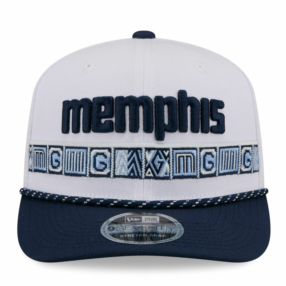 Memphis Grizzlies 2025/26 City Edition 9SEVENTY Adjustable Hat - White/Navy on sale