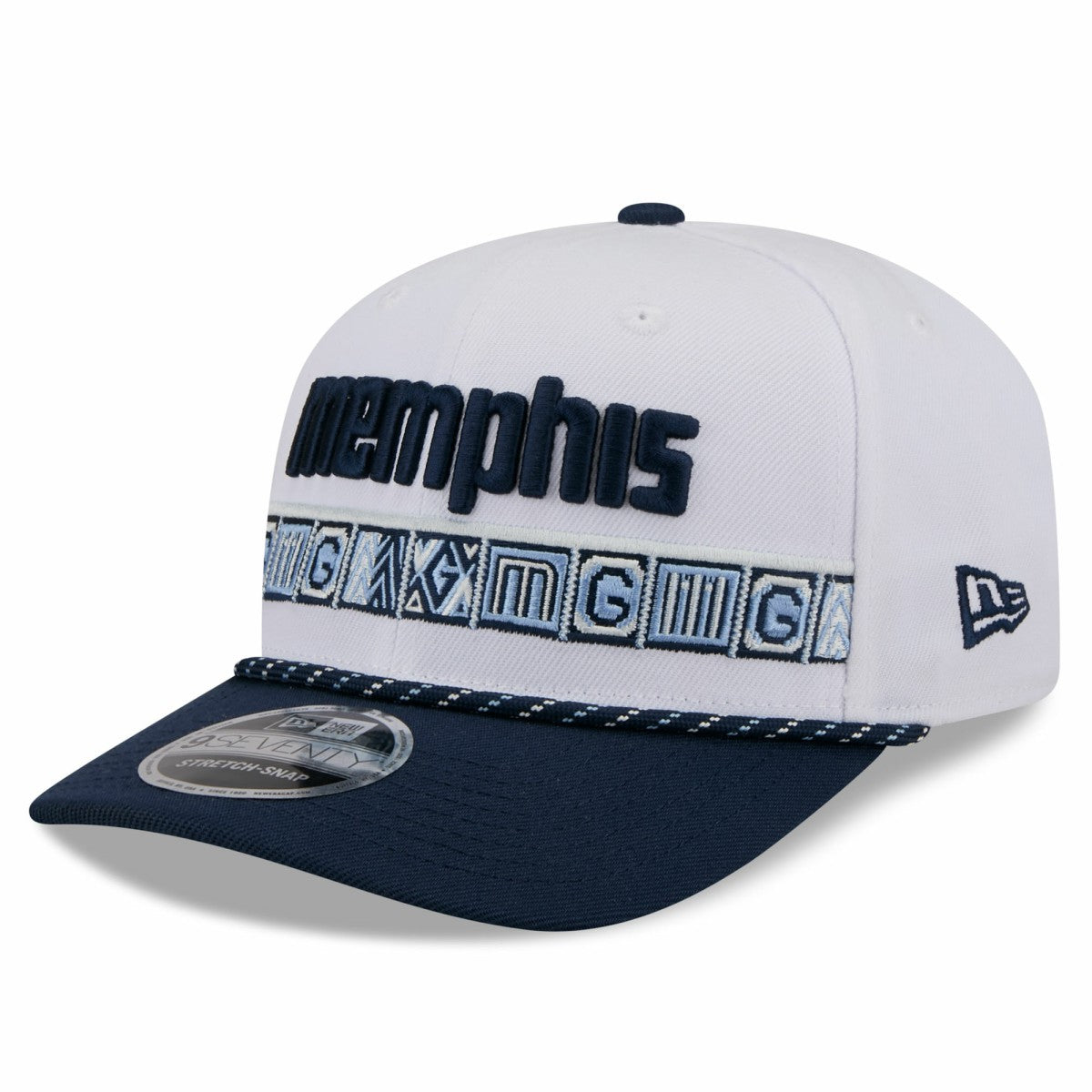 Memphis Grizzlies 2025/26 City Edition 9SEVENTY Adjustable Hat - White/Navy on sale