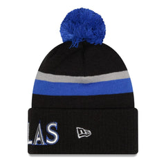 Dallas Mavericks 2025/26 City Edition Cuffed Knit Hat with Pom sale - Black/Blue online