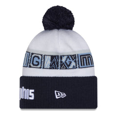 Memphis Grizzlies 2025/26 City Edition Cuffed Knit Hat with Pom - Navy/White cheap