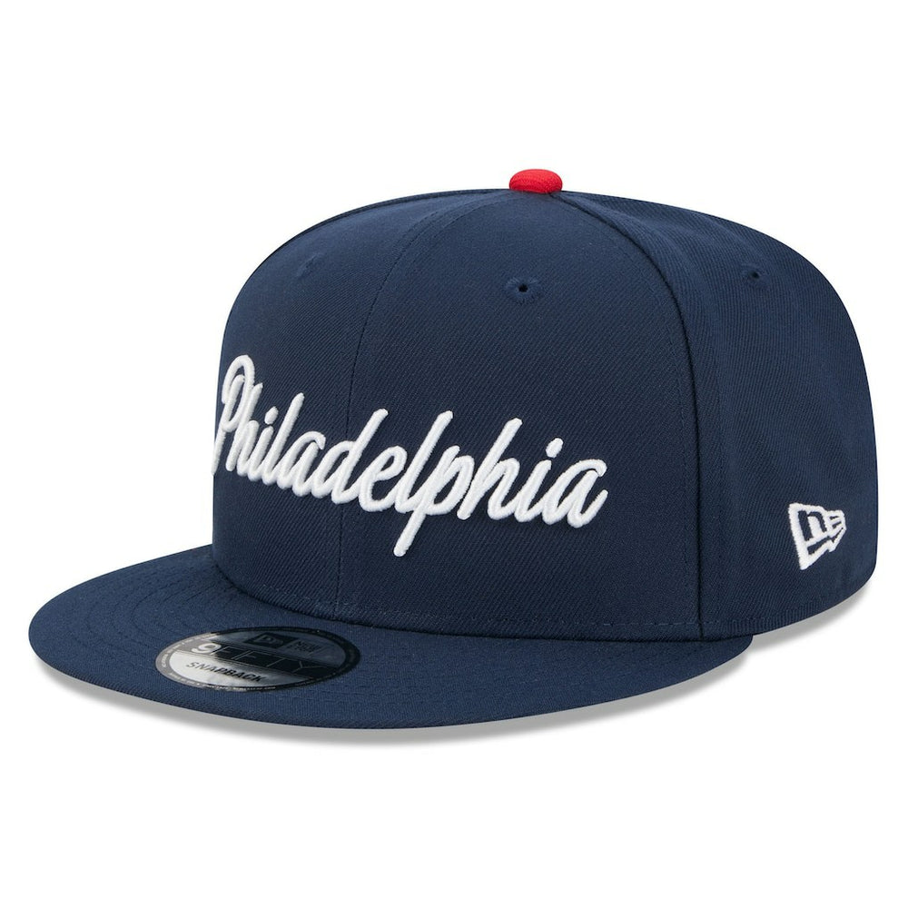 Philadelphia 76ers Youth 2025/26 City Edition 9FIFTY Snapback Hat - Navy on sale