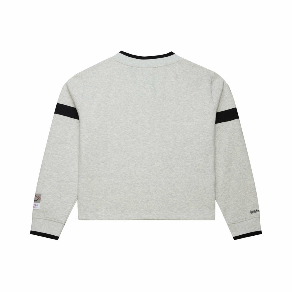 Tampa Bay Buccaneers Women's Cropped V-Neck Sweatshirt - Gray cheap