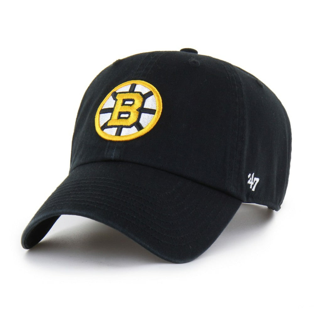 Boston Bruins '47 Core Logo Clean Up Adjustable Hat - Black Hats