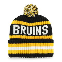 Boston Bruins '47 Bering Cuffed Knit Hat with Pom - Black Hats