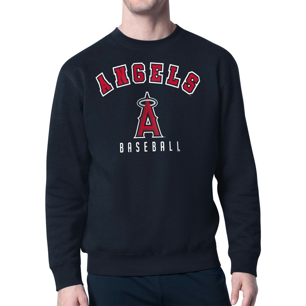 Los Angeles Angels Starter Team Logo Fleece Pullover Sweatshirt Navy