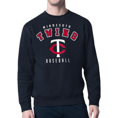 Minnesota Twins Starter Team Logo Fleece Pullover Sweatshirt Navy