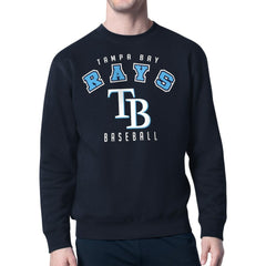 Tampa Bay Rays Starter Team Logo Fleece Pullover Sweatshirt Navy
