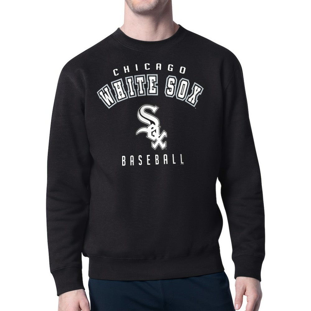 Chicago White Sox Starter Team Logo Fleece Pullover Sweatshirt Black
