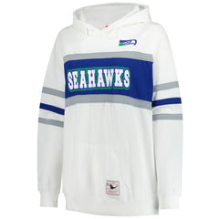 Seattle Seahawks Women's Plus Size Head Coach Throwback Pullover Hoodie - White discount