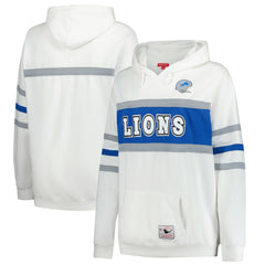 Detroit Lions Women's Plus Size Head Coach Throwback Pullover Hoodie - White discount