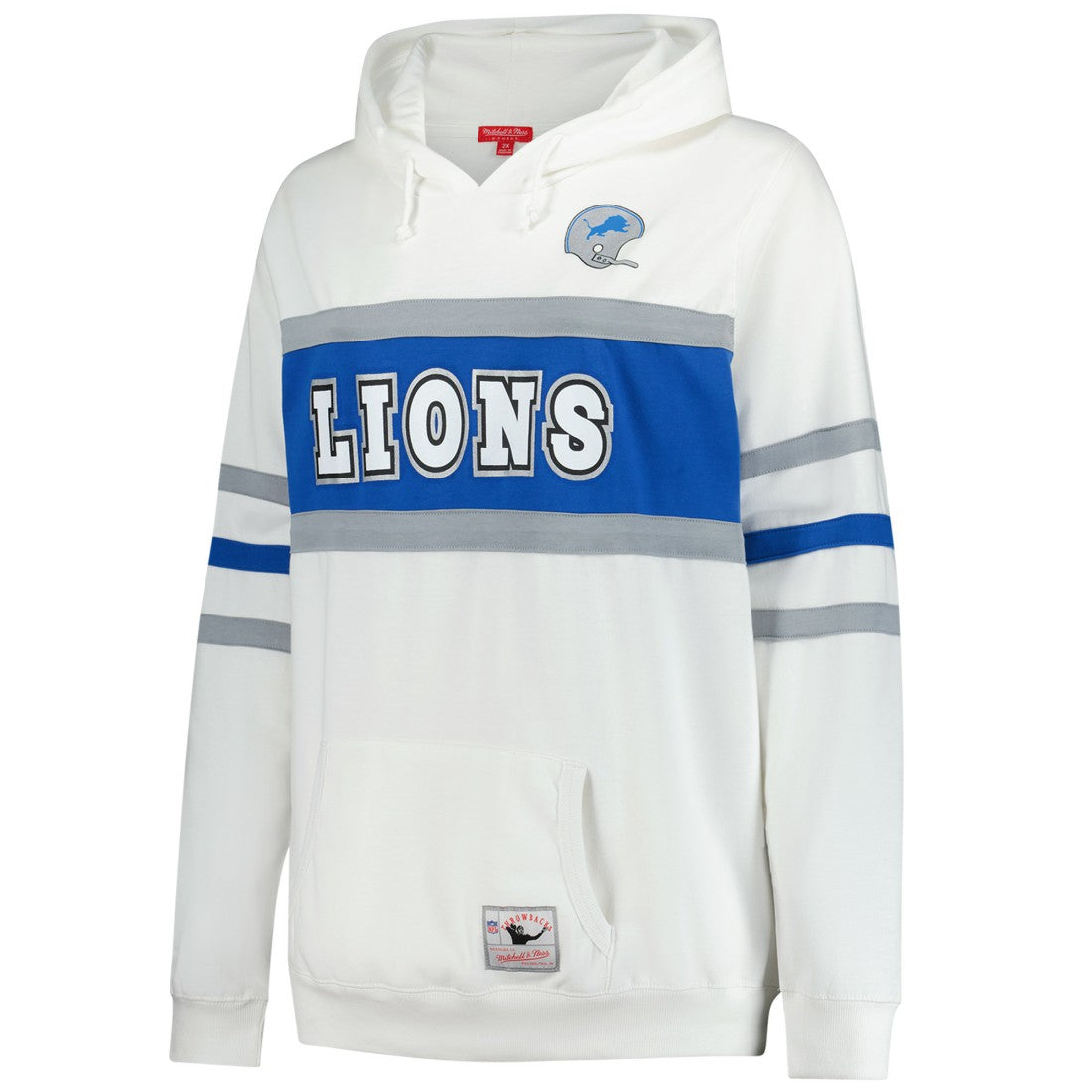 Detroit Lions Women's Plus Size Head Coach Throwback Pullover Hoodie - White discount