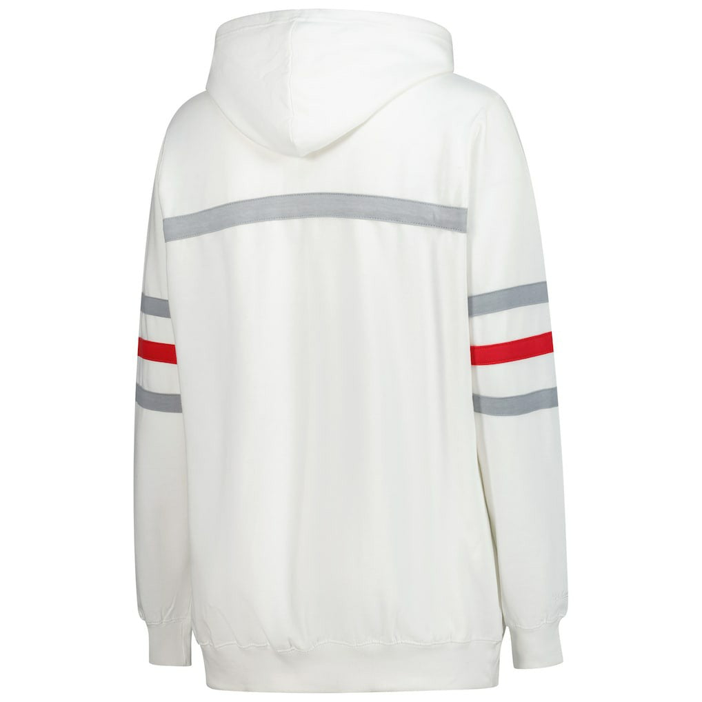 Atlanta Falcons Women's Plus Size Head Coach Throwback Pullover Hoodie - White online