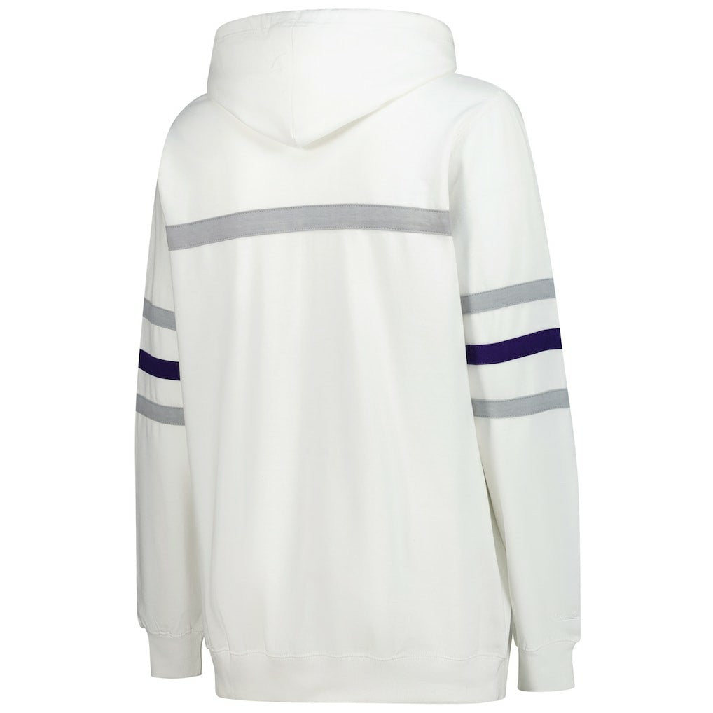 Baltimore Ravens Women's Plus Size Head Coach Throwback Pullover Hoodie - White cheap
