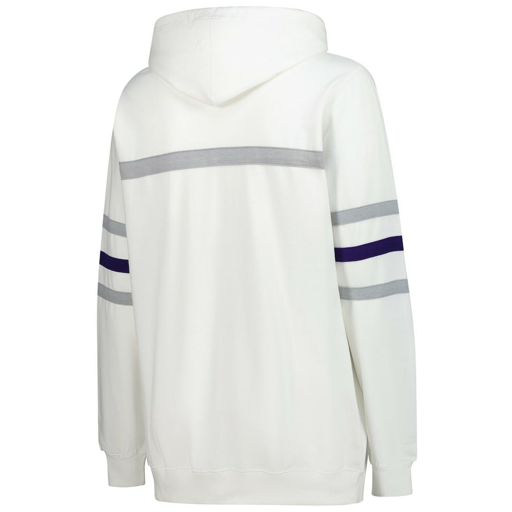 Baltimore Ravens Women's Plus Size Head Coach Throwback Pullover Hoodie - White cheap