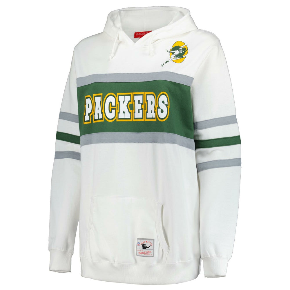 Green Bay Packers Women's Plus Size Head Coach Throwback Pullover Hoodie - White cheap
