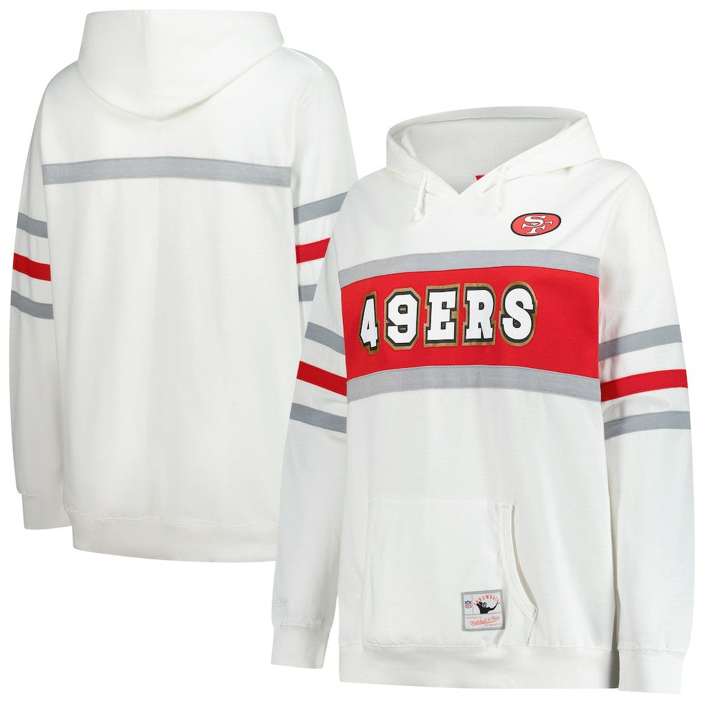San Francisco 49ers Women's Plus Size Head Coach Throwback Pullover Hoodie - White online