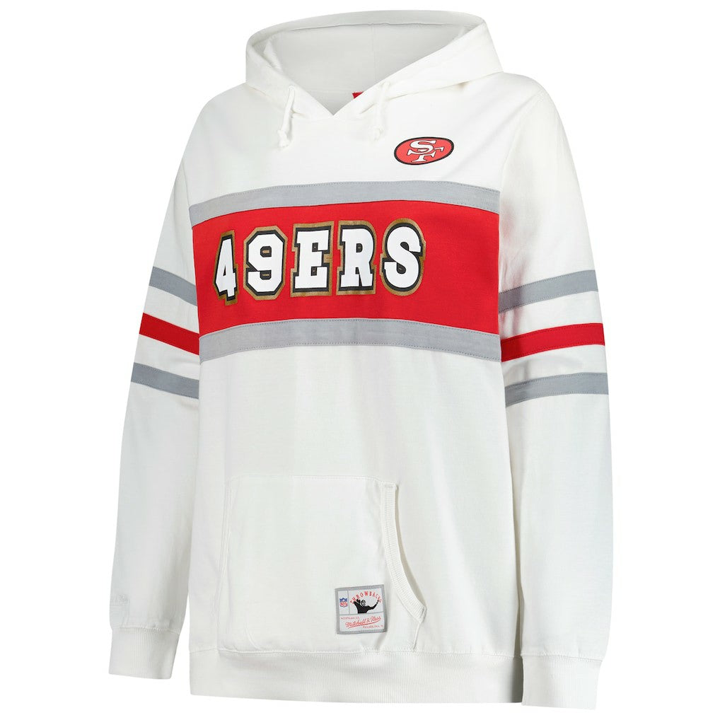 San Francisco 49ers Women's Plus Size Head Coach Throwback Pullover Hoodie - White online