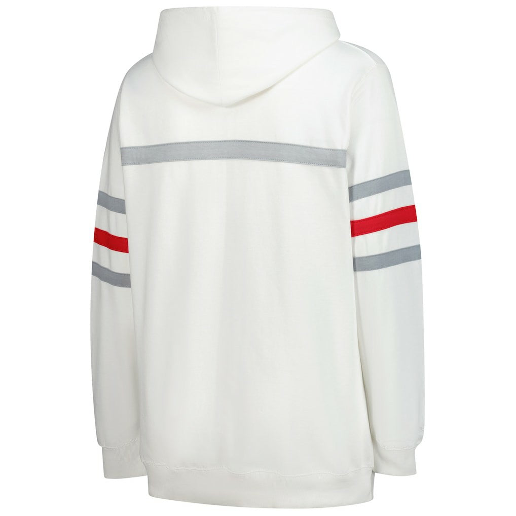San Francisco 49ers Women's Plus Size Head Coach Throwback Pullover Hoodie - White online