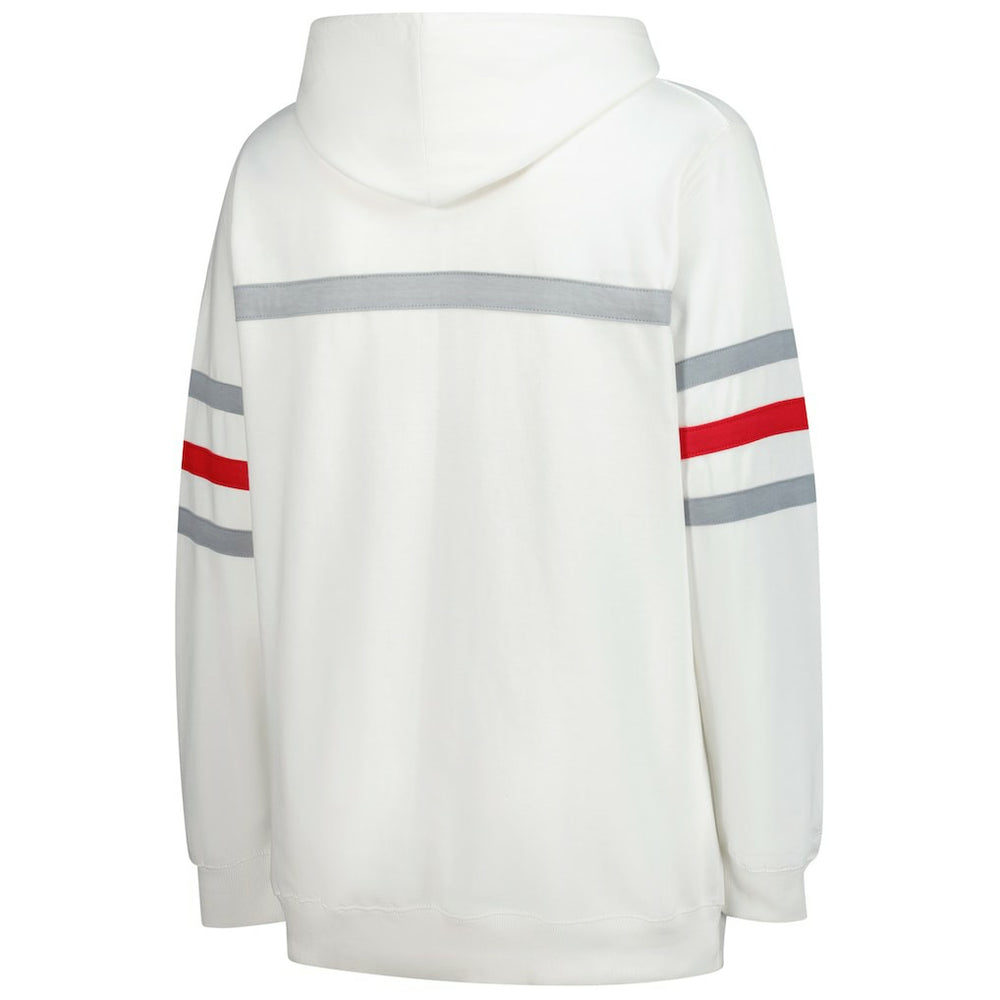 San Francisco 49ers Women's Plus Size Head Coach Throwback Pullover Hoodie - White online