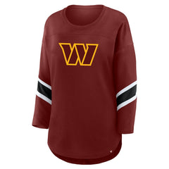 Washington Commanders Women's Plus Size Redzone 3/4-Sleeve Scoop Neck T-Shirt - Burgundy sale