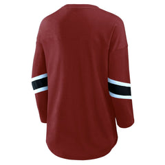 Washington Commanders Women's Plus Size Redzone 3/4-Sleeve Scoop Neck T-Shirt - Burgundy sale