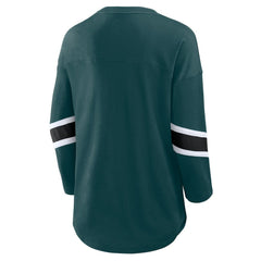 Philadelphia Eagles Women's Plus Size Redzone 3/4-Sleeve Scoop Neck T-Shirt - Green cheap