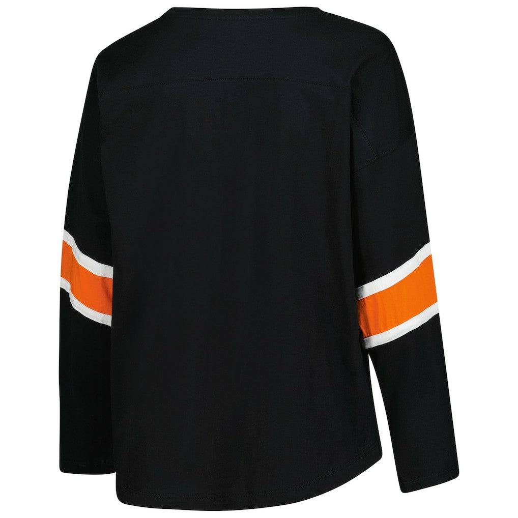 Cincinnati Bengals Women's Plus Size Redzone 3/4-Sleeve Scoop Neck T-Shirt - Black outlet