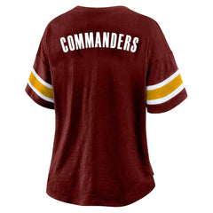 Washington Commanders Women's Plus Size Redzone Notch Neck T-Shirt - Burgundy sale