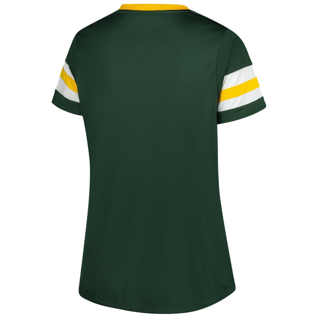 Green Bay Packers Women's Plus Size Rhinestone Redzone Athena Lace-Up Notch Neck T-Shirt - Green cheap