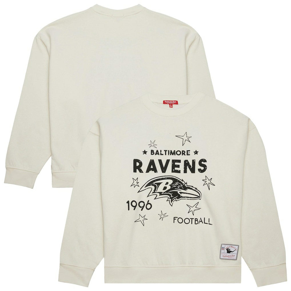 Baltimore Ravens Women's Plus Size Shooting Star Sweatshirt - Cream discount