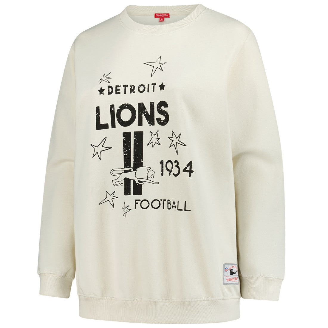Detroit Lions Women's Plus Size Shooting Star Sweatshirt - Cream cheap