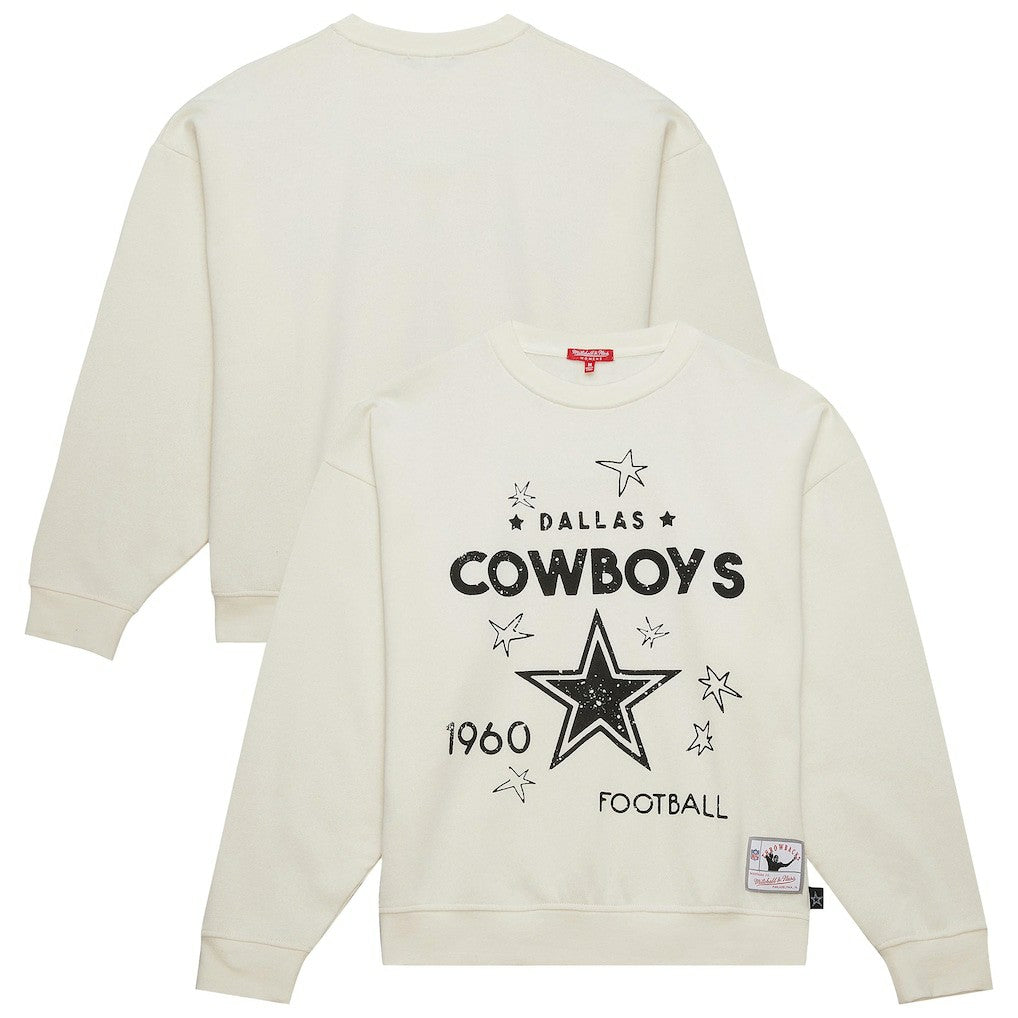Dallas Cowboys Women's Plus Size Shooting Star Sweatshirt - Cream discount