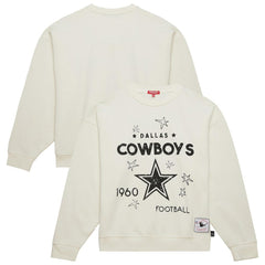 Dallas Cowboys Women's Plus Size Shooting Star Sweatshirt - Cream discount