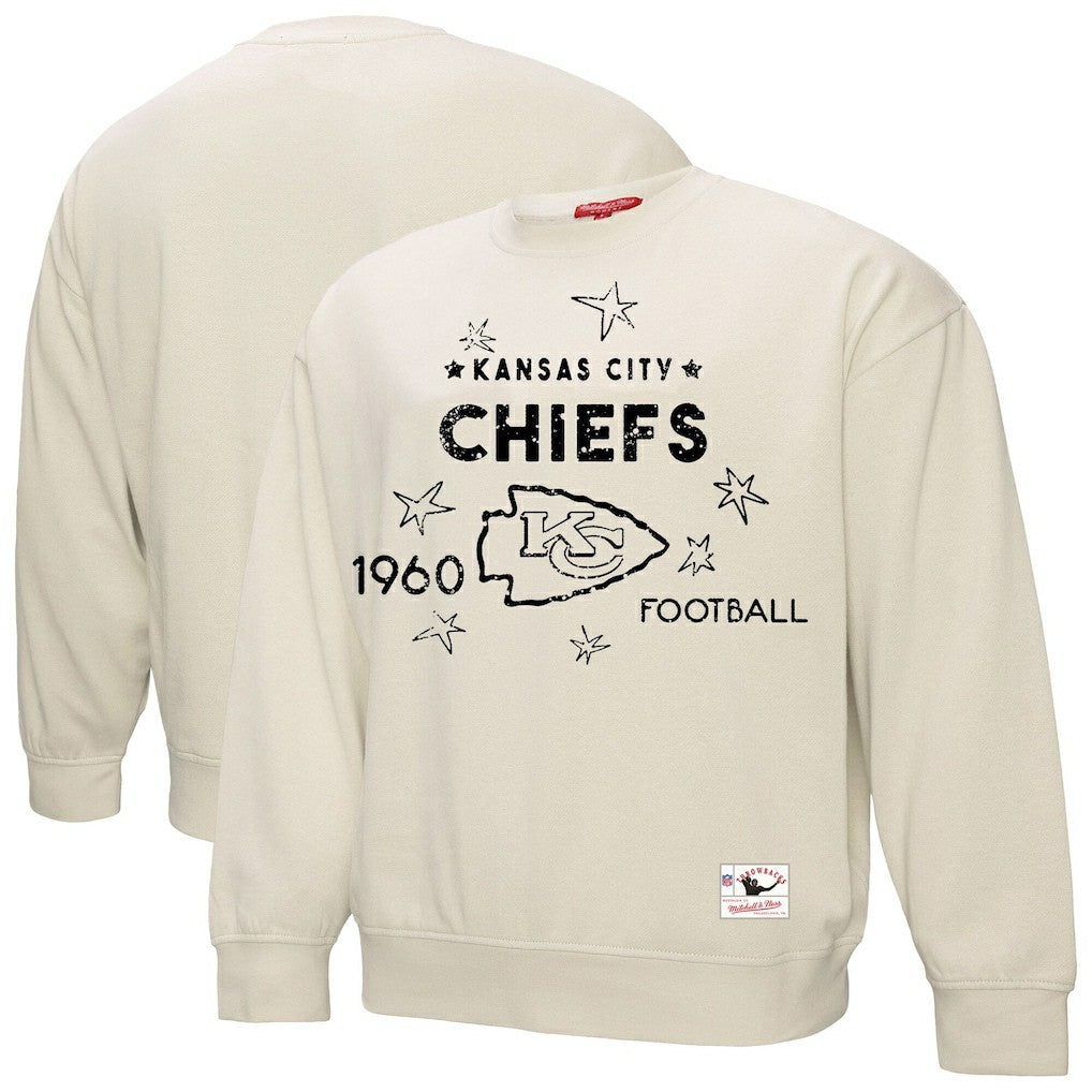 Kansas City Chiefs Women's Plus Size Shooting Star Sweatshirt - Cream cheap