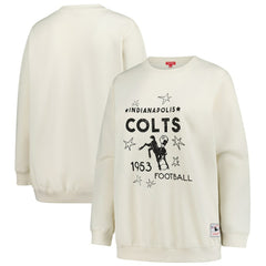 Indianapolis Colts Women's Plus Size Shooting Star Sweatshirt - Cream for sale